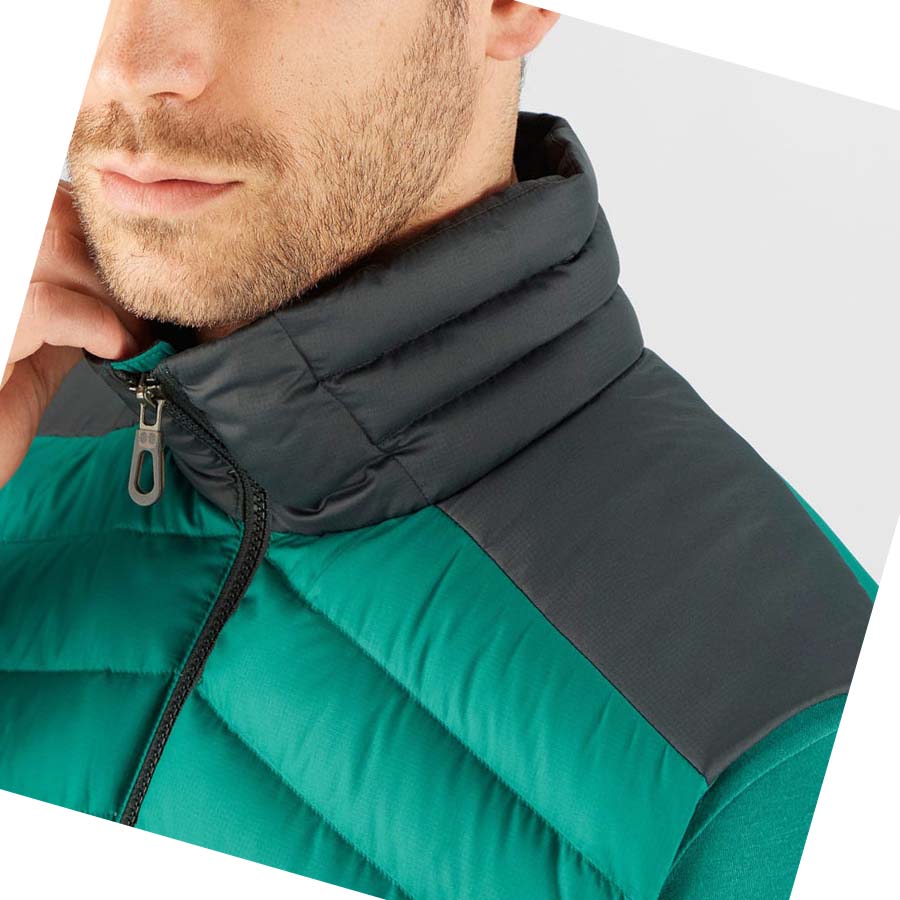 Salomon ESSENTIAL XWARM DOWN INSULATED Kabát Férfi Zöld | HU 2309DFM